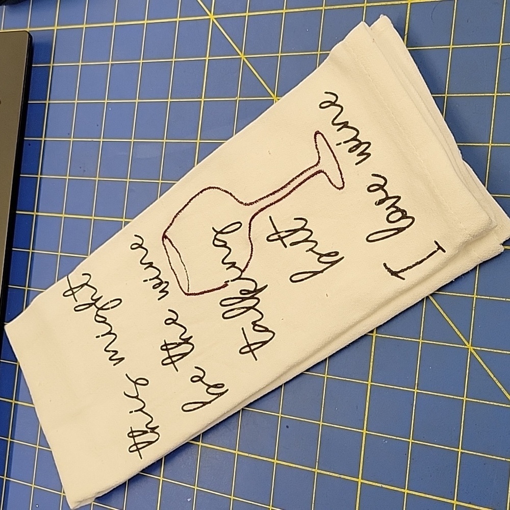 this might be the wine talking but I Love Wine Flour Sack 15" x 26" Set of 4